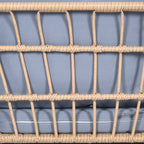 Ensemble bistro de jardin en résine tressée Moasis 3 pièces avec 2 chaises et table basse