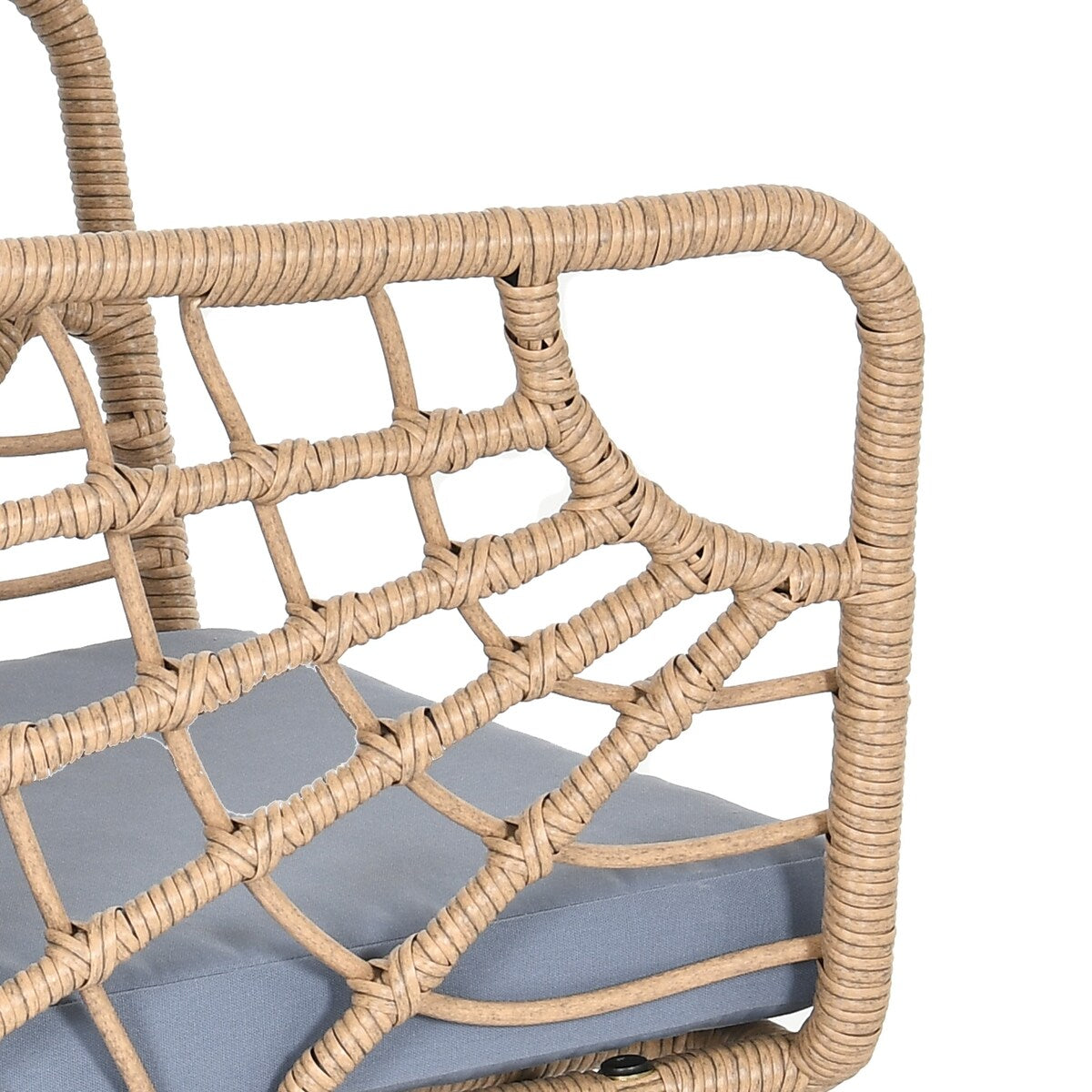 Ensemble bistro de jardin en résine tressée Moasis 3 pièces avec 2 chaises et table basse