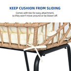 Ensemble bistro de jardin en résine tressée Moasis 3 pièces avec 2 chaises et table basse