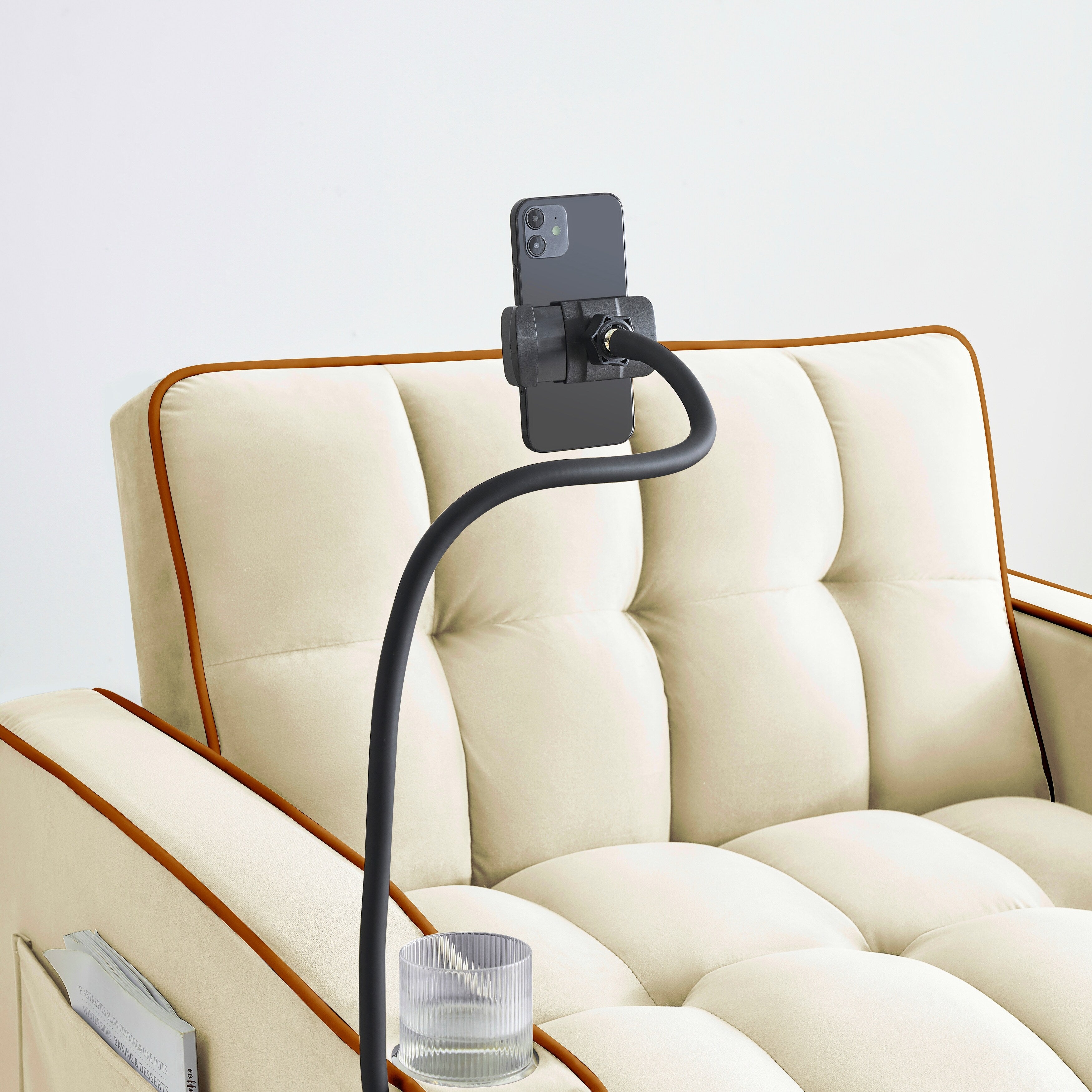 Canapé-lit convertible moderne 3 en 1 de 70,86 pouces avec dossier réglable et port de chargement USB pour salon