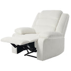 Fauteuil inclinable manuel moderne en velours côtelé, fauteuil inclinable réglable avec larges accoudoirs
