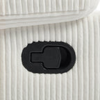 Fauteuil inclinable manuel moderne en velours côtelé, fauteuil inclinable réglable avec larges accoudoirs