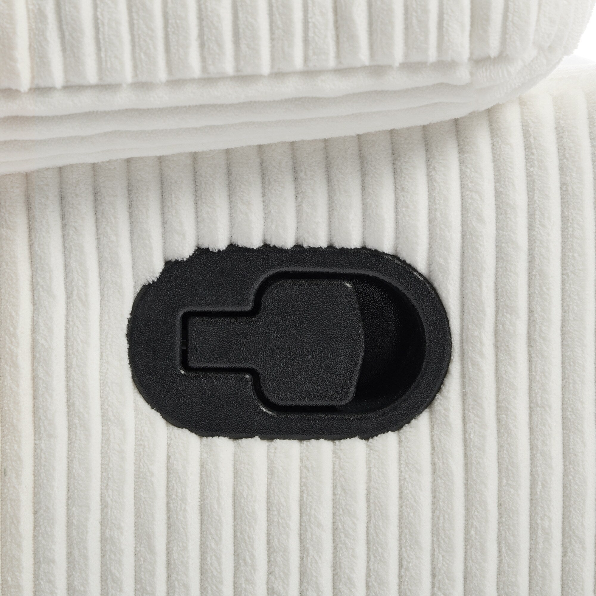 Fauteuil inclinable manuel moderne en velours côtelé, fauteuil inclinable réglable avec larges accoudoirs