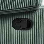 Fauteuil inclinable manuel moderne en velours côtelé, fauteuil inclinable réglable avec larges accoudoirs