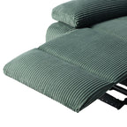 Fauteuil inclinable manuel moderne en velours côtelé, fauteuil inclinable réglable avec larges accoudoirs