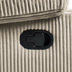 Fauteuil inclinable manuel moderne en velours côtelé, fauteuil inclinable réglable avec larges accoudoirs