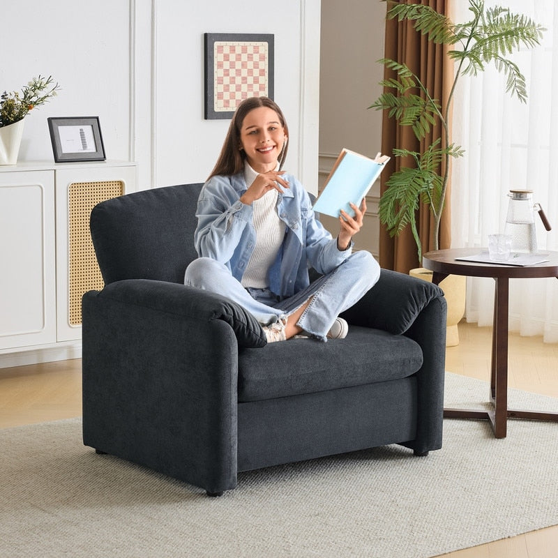 Fauteuil moderne à oreilles d'éléphant, canapé d'appoint confortable pour le salon et la chambre