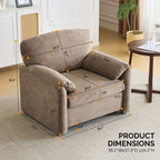 Fauteuil moderne à oreilles d'éléphant, canapé d'appoint confortable pour le salon et la chambre