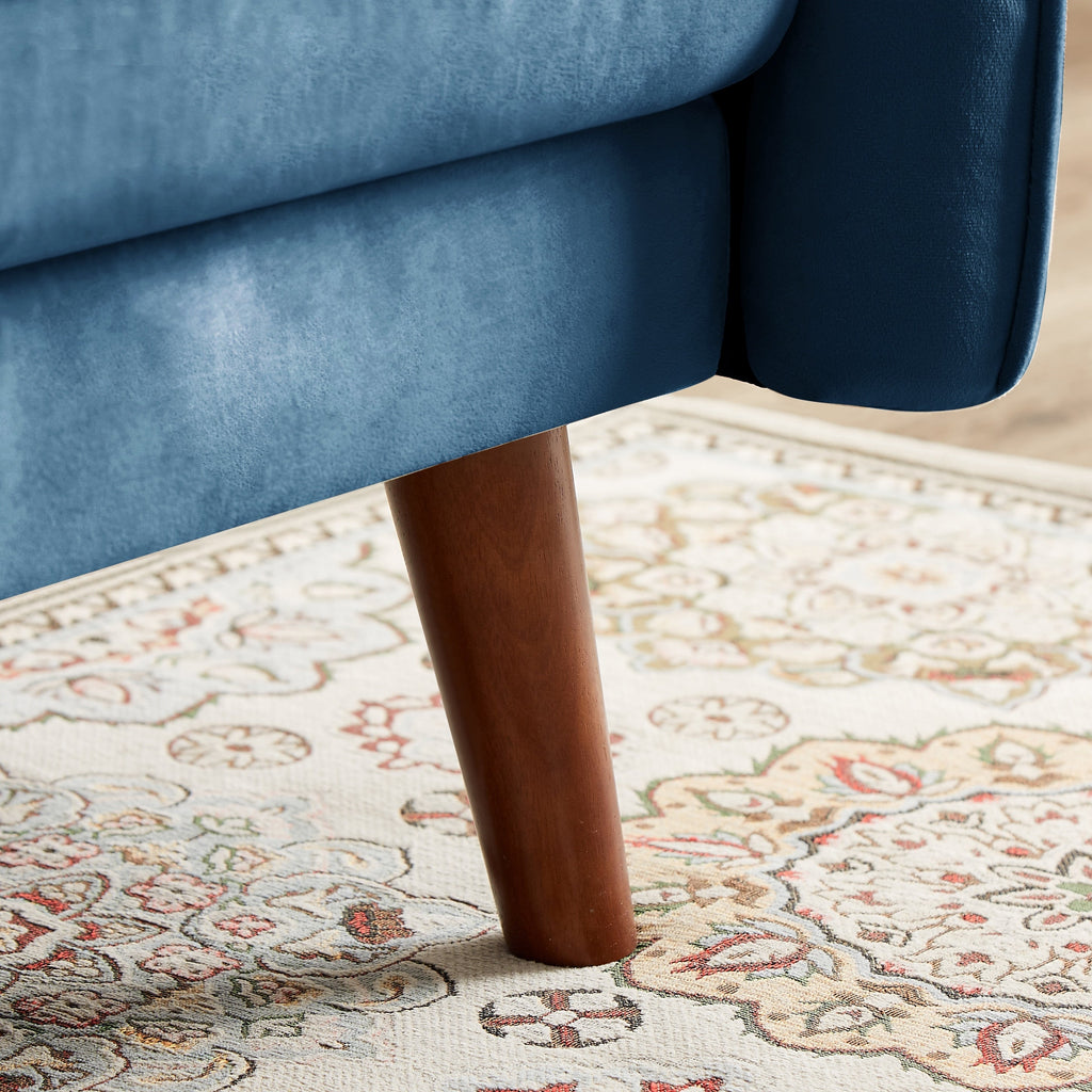 Canapé-lit futon moderne, canapé convertible avec pieds fuselés en bois, 78,35 cm de large, petit canapé à dossier divisé pour salon