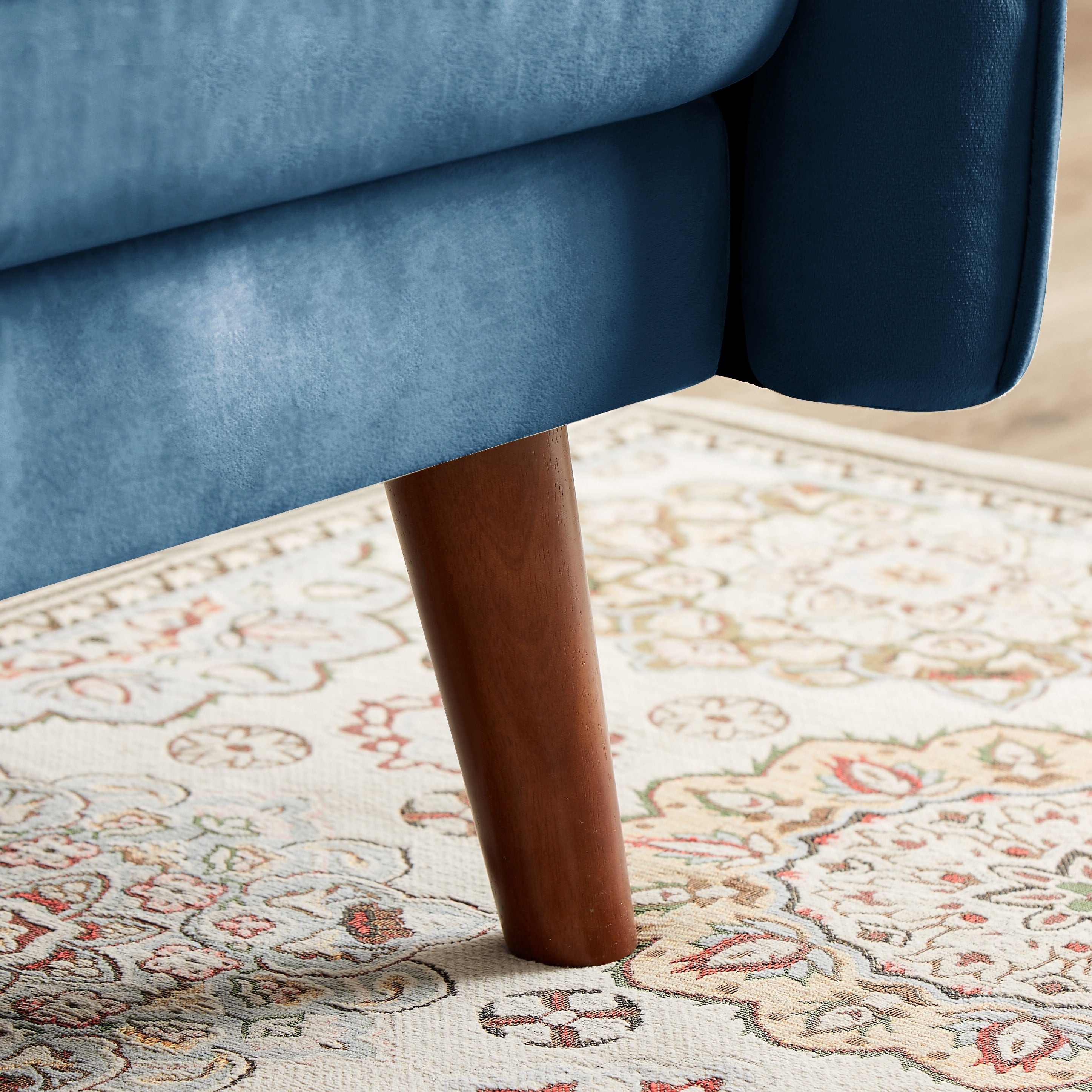 Canapé-lit futon moderne, canapé convertible avec pieds fuselés en bois, 78,35 cm de large, petit canapé à dossier divisé pour salon