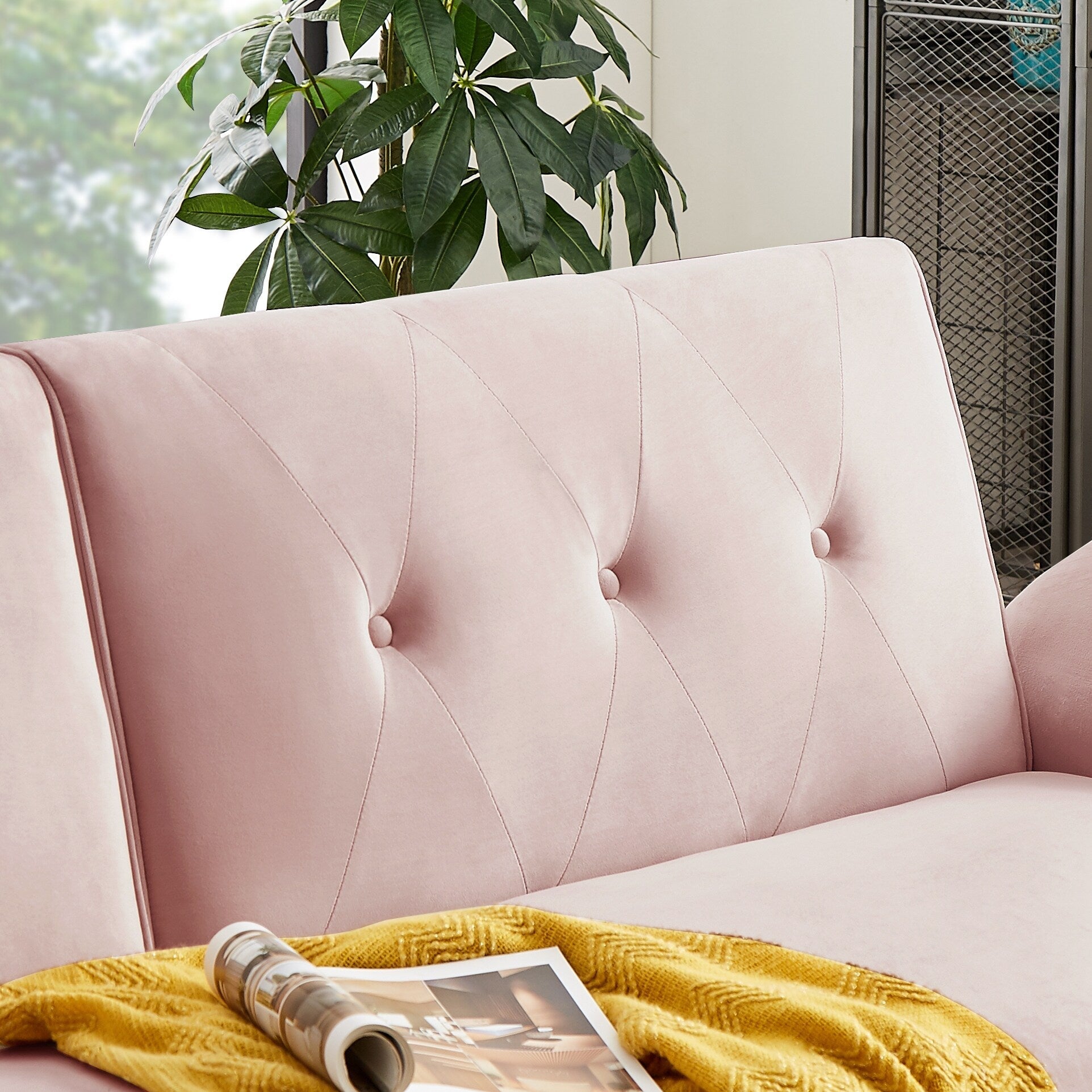 Canapé-lit futon moderne, canapé convertible avec pieds fuselés en bois, 78,35 cm de large, petit canapé à dossier divisé pour salon