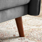 Canapé-lit futon moderne, canapé convertible avec pieds fuselés en bois, 78,35 cm de large, petit canapé à dossier divisé pour salon