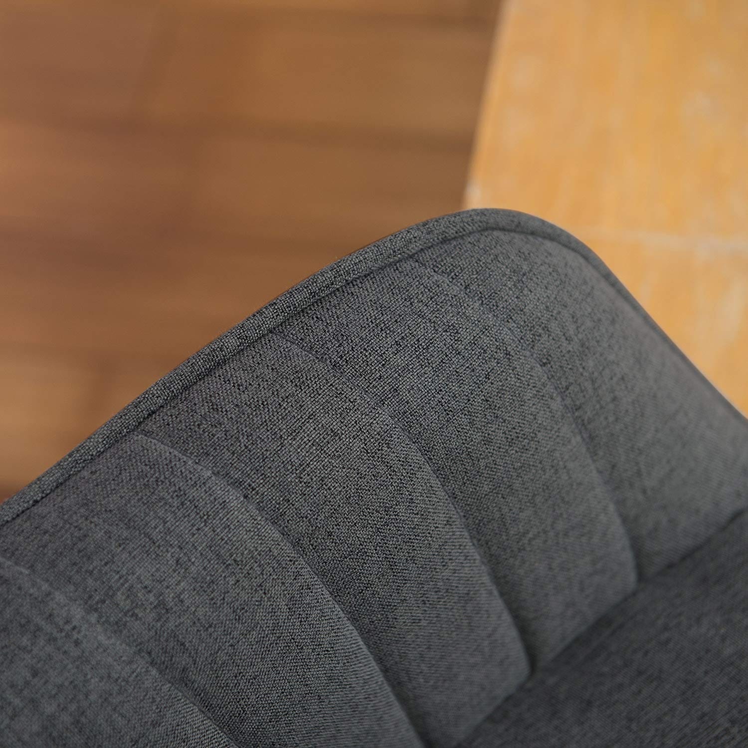 Fauteuil pivotant à accoudoirs pour bureau ou salon, style moderne, avec pieds en bois, Art Leon.