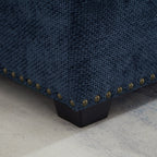 Canapé d'angle moderne en chenille d'angle avec canapé-lit gigogne, sièges de rangement, pouf et 2 coussins pour salon