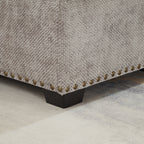 Canapé d'angle moderne en chenille d'angle avec canapé-lit gigogne, sièges de rangement, pouf et 2 coussins pour salon