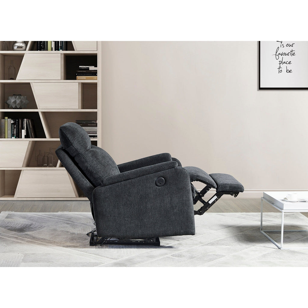 Fauteuil inclinable électrique moderne avec port USB et soutien complet de la tête et des lombaires