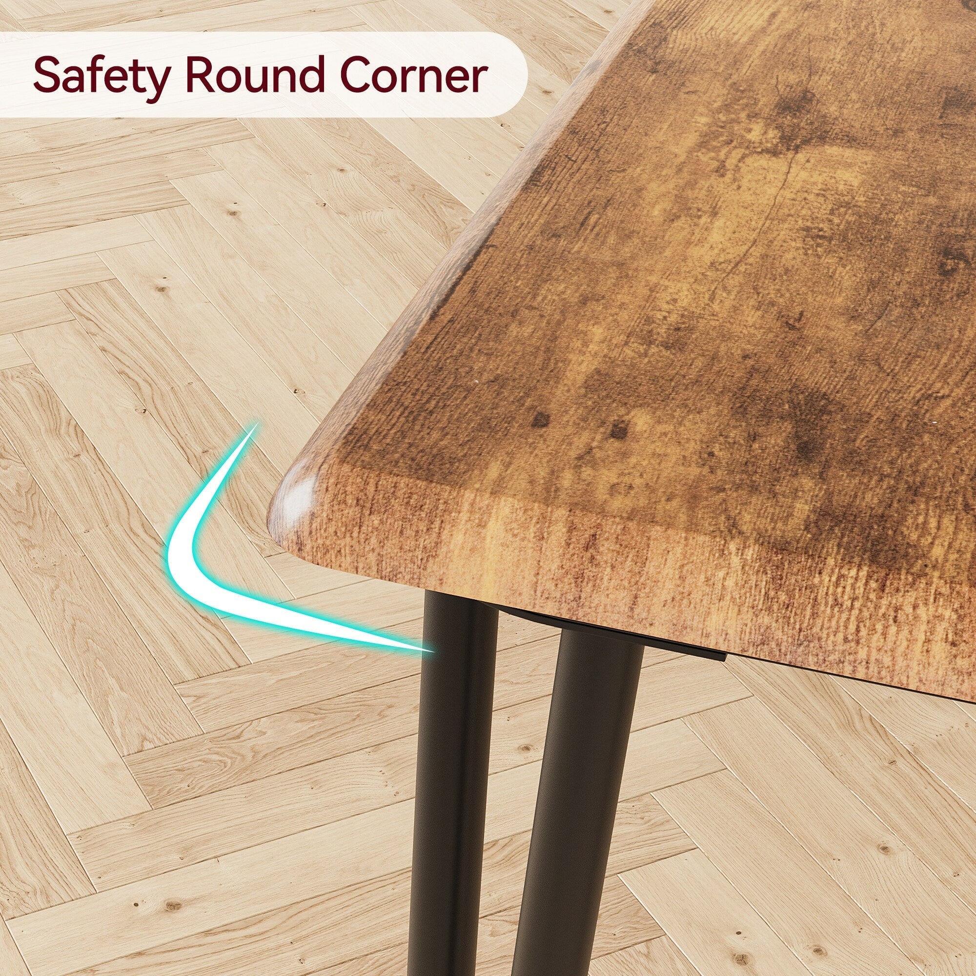 Ensemble table et chaises de cuisine moderne pour salle à manger - 3 pièces