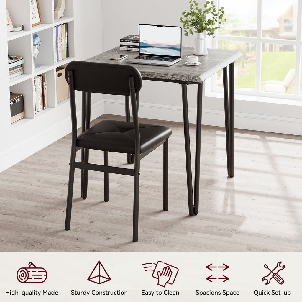 Ensemble table et chaises de cuisine moderne pour salle à manger - 3 pièces