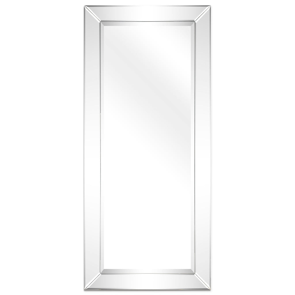 Miroir rectangulaire biseauté transparent haute définition à fixer au mur pour salle de bain, meuble-lavabo, chambre à coucher, 3 tailles
