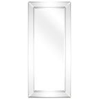 Miroir rectangulaire biseauté transparent haute définition à fixer au mur pour salle de bain, meuble-lavabo, chambre à coucher, 3 tailles