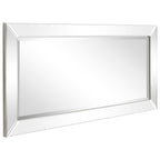 Miroir rectangulaire biseauté transparent haute définition à fixer au mur pour salle de bain, meuble-lavabo, chambre à coucher, 3 tailles