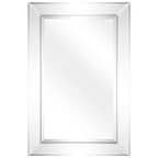 Miroir rectangulaire biseauté transparent haute définition à fixer au mur pour salle de bain, meuble-lavabo, chambre à coucher, 3 tailles