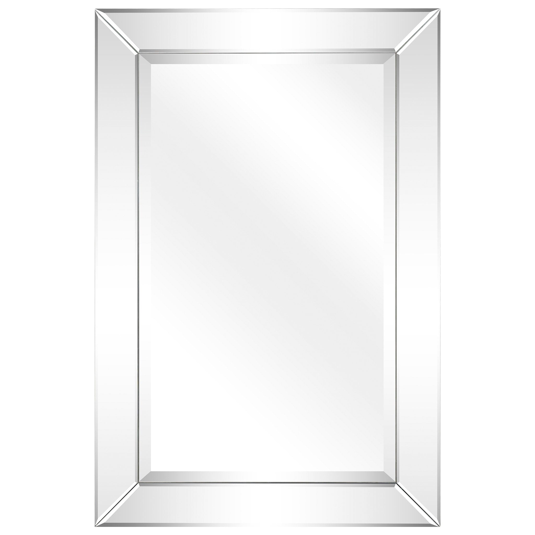 Miroir rectangulaire biseauté transparent haute définition à fixer au mur pour salle de bain, meuble-lavabo, chambre à coucher, 3 tailles