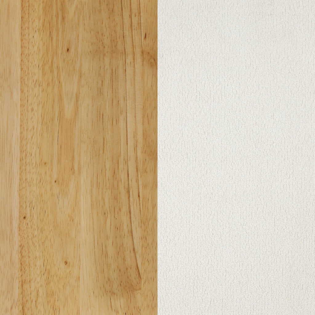 Tabouret de bar moderne Gracie, chaise rembourrée en bouclette et pieds en bois brossé