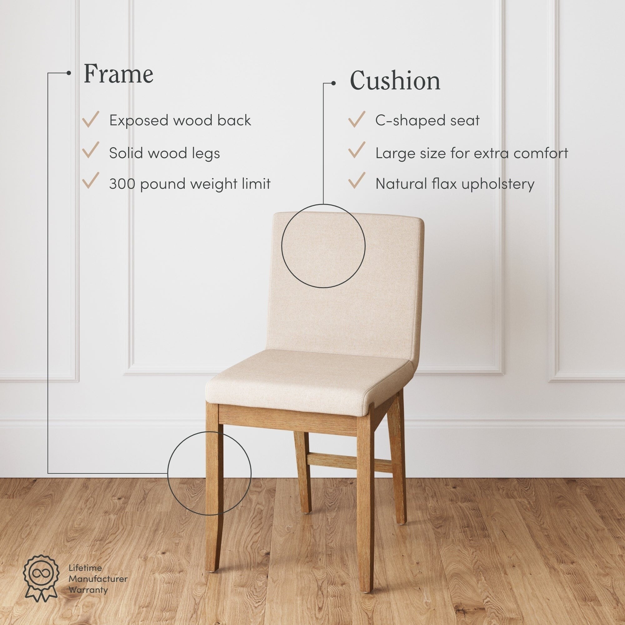 Tabouret de bar moderne Gracie, chaise rembourrée en bouclette et pieds en bois brossé