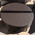 Ensemble de canapés d'angle en résine tressée Newton, résistant aux intempéries, par Christopher Knight Home