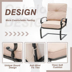 Ensemble bistro d'extérieur Nista 3 pièces avec chaises de salle à manger, coussins et table basse, par Havenside Home