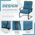 Ensemble bistro d'extérieur Nista 3 pièces avec chaises de salle à manger, coussins et table basse, par Havenside Home