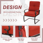 Ensemble bistro d'extérieur Nista 3 pièces avec chaises de salle à manger, coussins et table basse, par Havenside Home