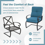 Ensemble bistro d'extérieur Nista 3 pièces avec chaises de salle à manger, coussins et table basse, par Havenside Home