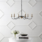 34.75 Lustre LED en fer à 6 lumières, par JONATHAN Y