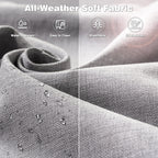 OVIOS Ensemble de meubles de jardin en osier 8 pièces avec chaise pivotante