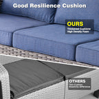 OVIOS Ensemble de meubles de jardin en osier 8 pièces avec chaise pivotante