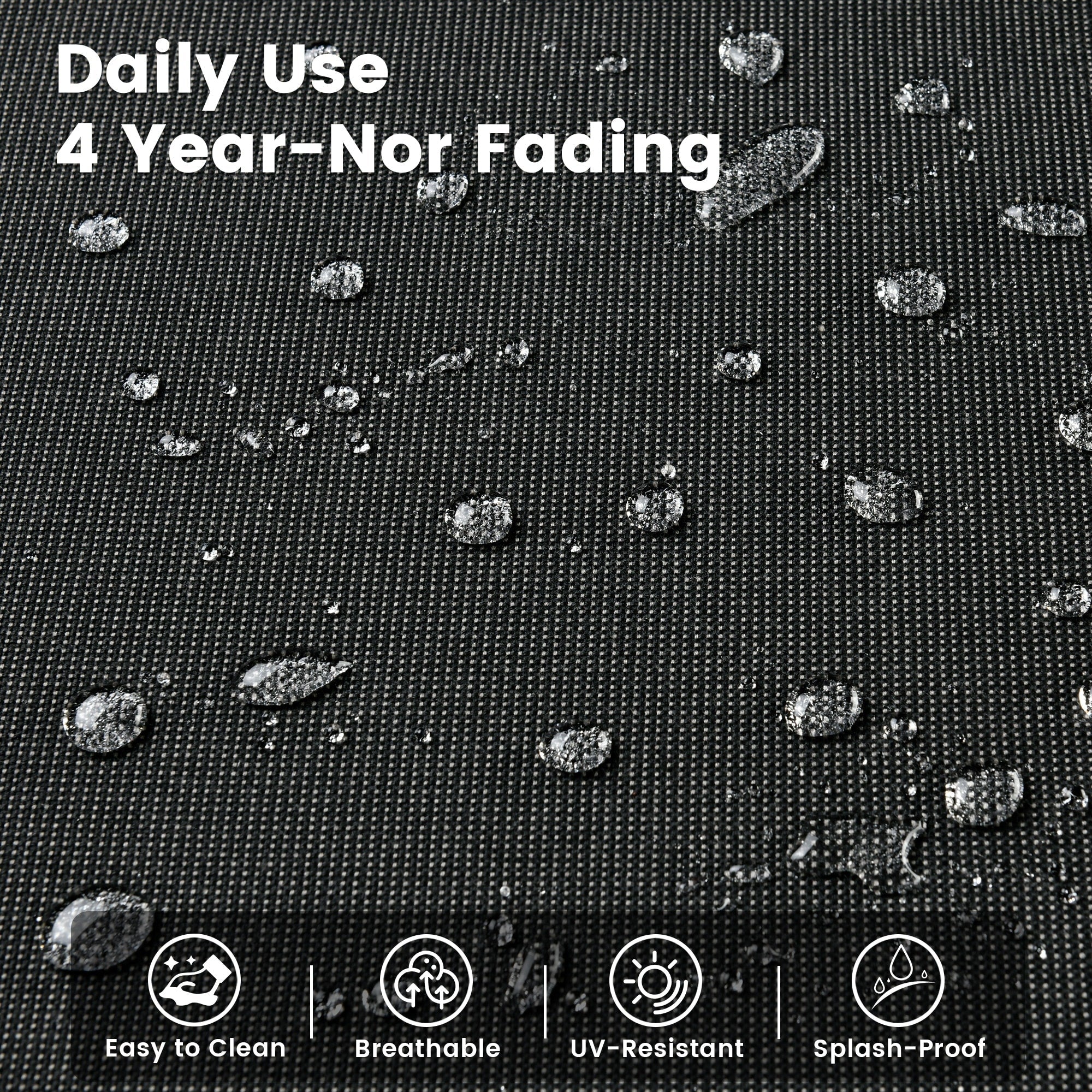 Ensemble de 9 chaises pivotantes d'extérieur en résine tressée OVIOS avec table de feu