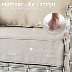 Ensemble de 9 chaises pivotantes d'extérieur en résine tressée OVIOS avec table de feu