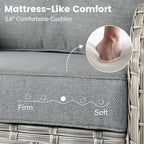 Ensemble de 9 chaises pivotantes d'extérieur en résine tressée OVIOS avec table de feu