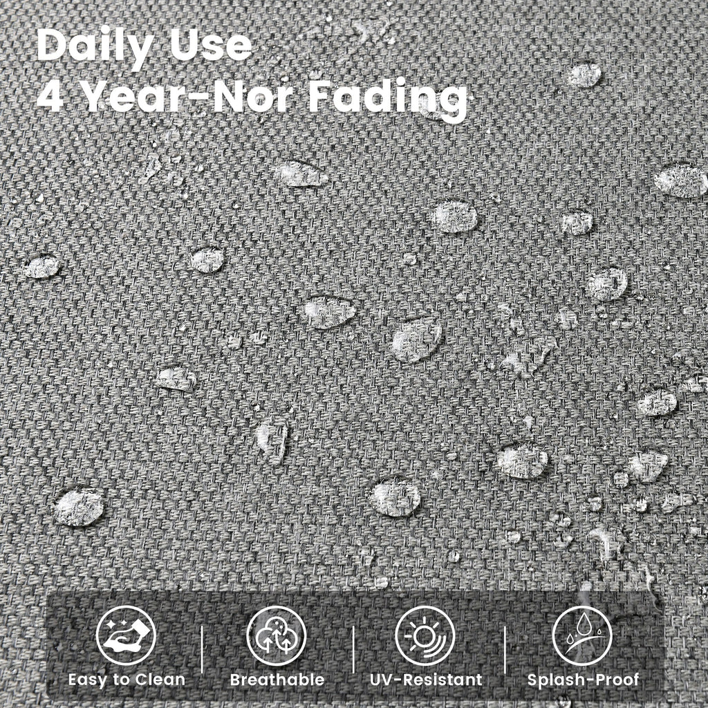 Ensemble de 9 chaises pivotantes d'extérieur en résine tressée OVIOS avec table de feu