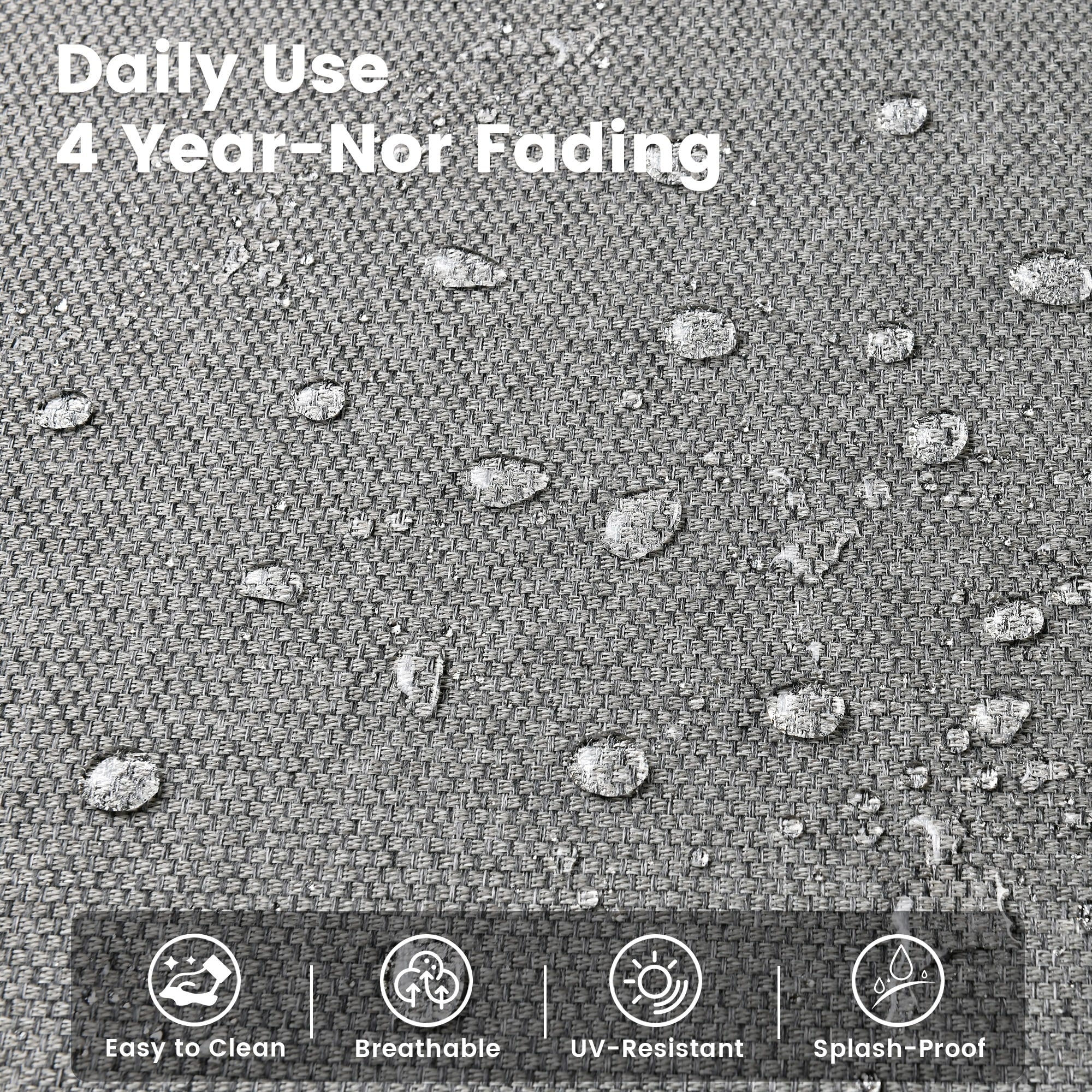 Ensemble de 9 chaises pivotantes d'extérieur en résine tressée OVIOS avec table de feu