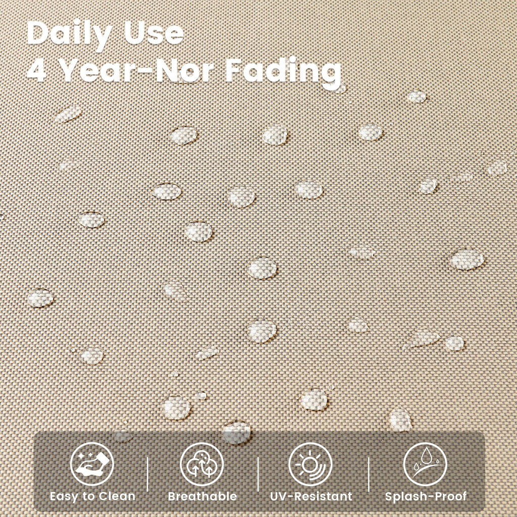 Ensemble de 9 chaises pivotantes d'extérieur en résine tressée OVIOS avec table de feu