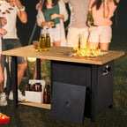 Ensemble de canapés d'angle OVIOS en résine tressée à assise profonde, 11 pièces, fauteuils pivotants et foyer extérieur