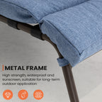 Chaise longue de jardin réglable avec coussin pour extérieur, pour terrasse, plage ou bord de piscine