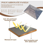 EROMMY Gazebo à toit rigide, Pergola d'extérieur avec double toit, moustiquaire et rideaux, auvent robuste pour patio, jardin, fête à la piscine