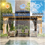 EROMMY Gazebo à toit rigide, Pergola d'extérieur avec double toit, moustiquaire et rideaux, auvent robuste pour patio, jardin, fête à la piscine