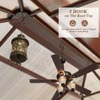 EROMMY Gazebo à toit rigide, Pergola d'extérieur avec double toit, moustiquaire et rideaux, auvent robuste pour patio, jardin, fête à la piscine