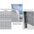 Ensemble canapé deux places d'extérieur en osier et rotin Gymojoy