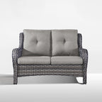 Ensemble canapé deux places d'extérieur en osier et rotin Gymojoy